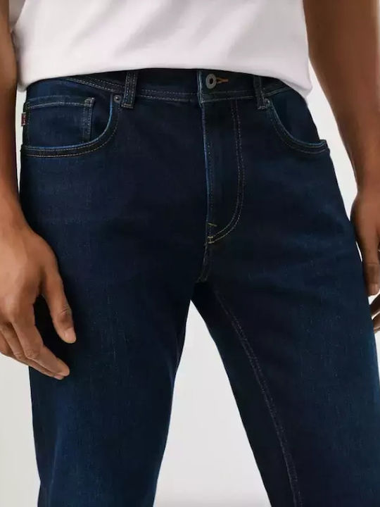 London Men's Jeans Pants with Slim Tapered Fit Blue