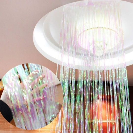 Perdea Franjurată Flippy Decorațiuni Pentru Petreceri Model Fundal Foto Setup Colorat Pentru Petreceri Dimensiune 100x200 Cm Roz