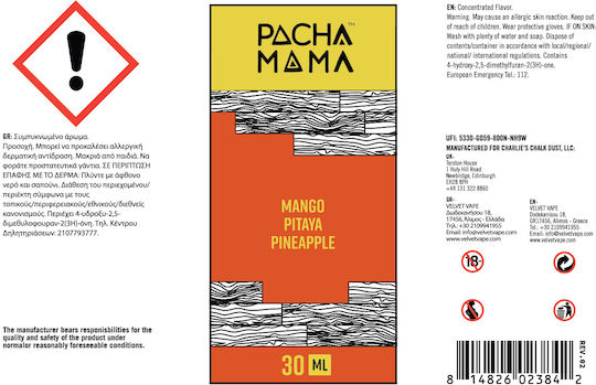Pacha Mama Flavor Shot 20ml 1pcs Mango Pitaya Pineapple