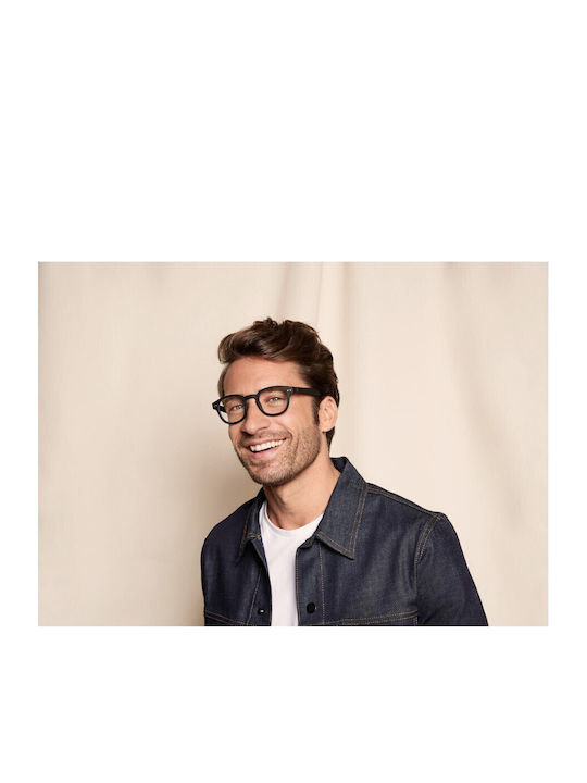 Izipizi #c Herren Sonnenbrille mit Braun Schildkröte Gestell und Transparent Linse