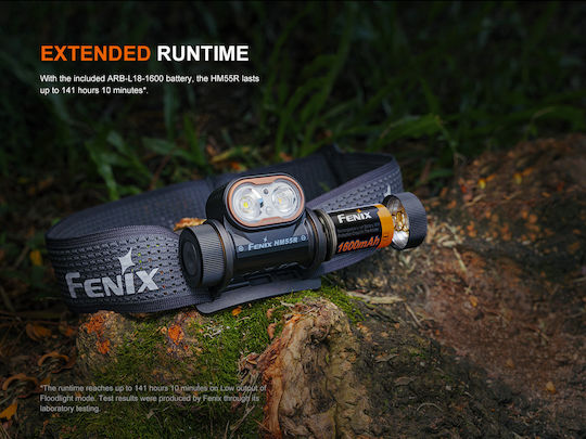 Fenix Επαναφορτιζόμενος Φακός Κεφαλής LED με Μέγιστη Φωτεινότητα 1200lm