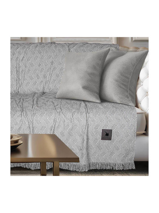 Greenwich Polo Club Essential 3950 Sofa Throw Chenille 180x250cm Gray