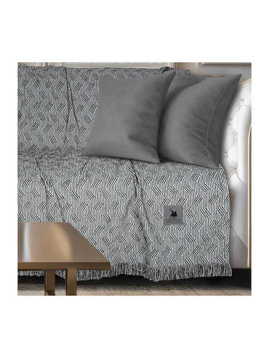 Greenwich Polo Club Essential 3951 Ριχτάρι Διθέσιου Καναπέ Chenille 180x250εκ. Dark Grey