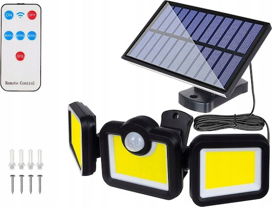 Verk Group Επιτοίχιο Ηλιακό Φωτιστικό με Αισθητήρα Κίνησης, Φωτοκύτταρο και Τηλεχειριστήριο