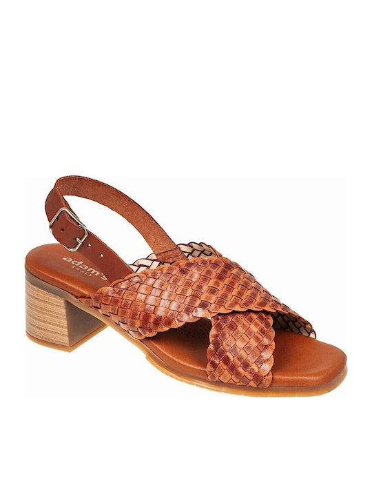 Leather Sandals Tabac Brown