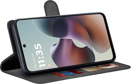 Techsuit Diary Book Silicon Negru (Moto G56)