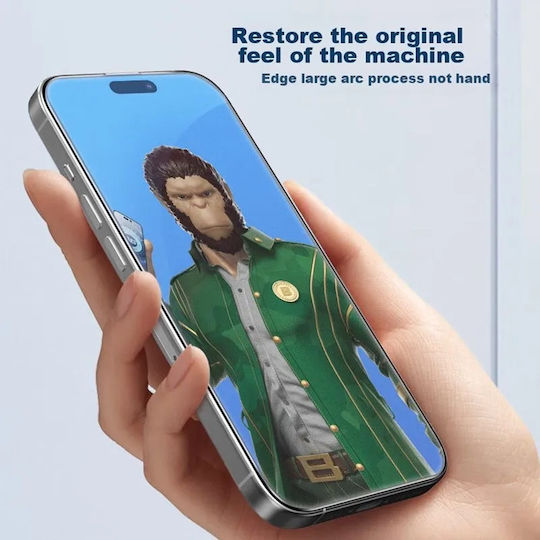 Blueo Tempered Glass Μαύρο (iPhone 14 Pro Max)