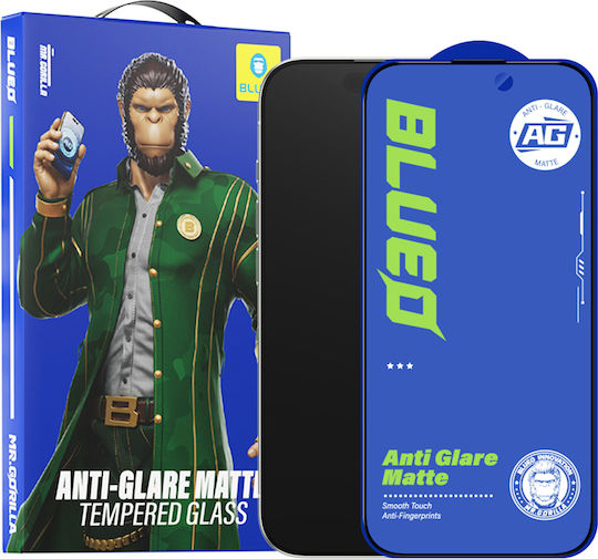 Blueo Tempered Glass Μαύρο (iPhone 14 Pro Max)