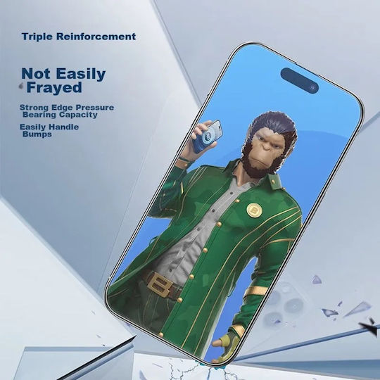 Blueo Tempered Glass Μαύρο (iPhone 14 Pro Max)
