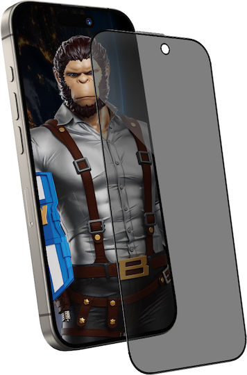 Blueo Tempered Glass Μαύρο (iPhone 15 Plus / 16 Plus)