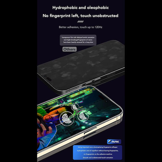 Anank 2.5d Anti-fingerprint Screen Protector Iphone 15 Pro Max Black