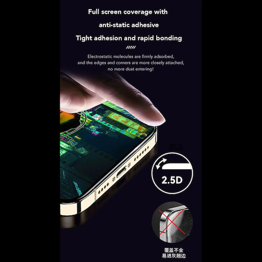 Anank 2.5d 1x Подсилен Антипръстов Защитен Екран За Iphone 16 Черен