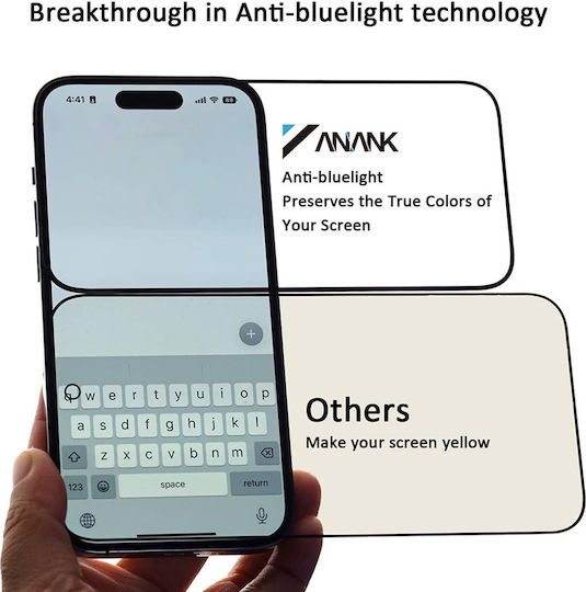 Anank 2.5d Anti-blue Light Screen Protector Iphone 14 Pro Max Black