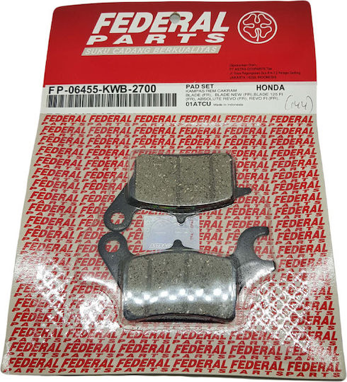 Federal Motorcycle Brake Pads F625 Motorcycle Brake Pads for Honda Supra X125 / Helmin Wave 110 Injection