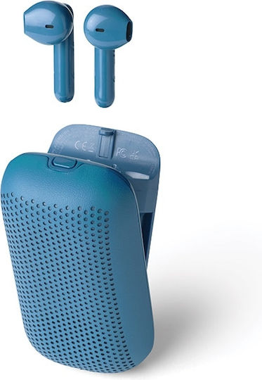Lexon LA127 Earbud Bluetooth Handsfree Căști cu Carcasă de Încărcare Albastru