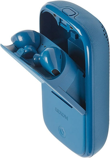 Lexon LA127 Earbud Bluetooth Handsfree Căști cu Carcasă de Încărcare Albastru