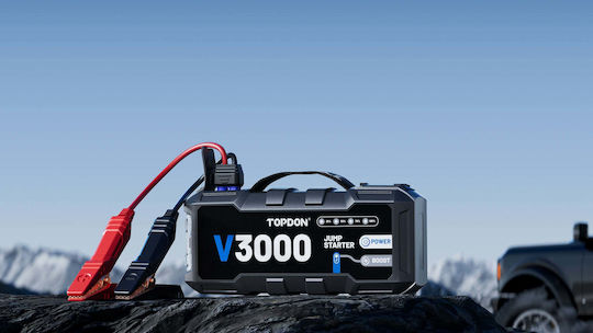 Topdon V3000 Portable Car Battery Jump Starter 24000mAh with Φακό 12V