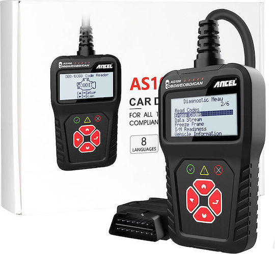 Ancel Fahrzeugdiagnosewerkzeug Digital OBD 2 mit mit Kabel