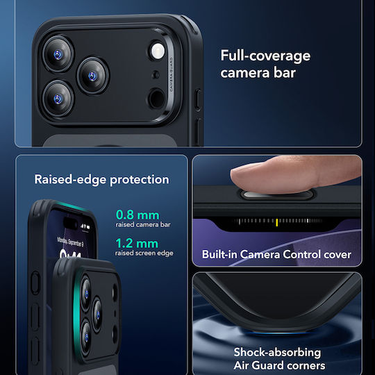 ESR Classic Hybrid Halolock Umschlag Rückseite Schwarz (iPhone 17 Pro Max)