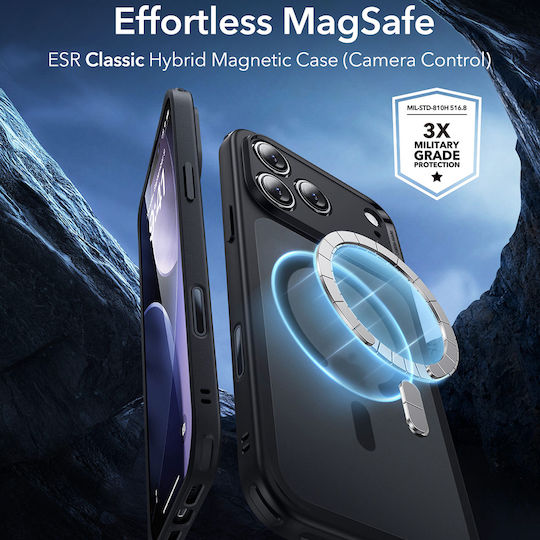 ESR Classic Hybrid Halolock Umschlag Rückseite Schwarz (iPhone 17 Pro Max)
