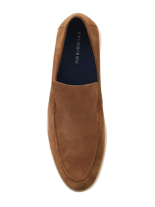 Men's Suede Loafers Tabac Brown