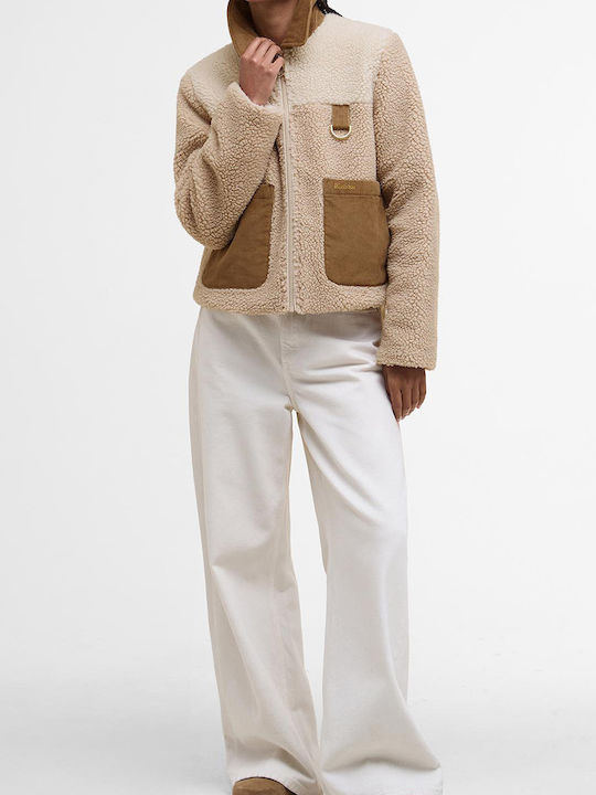 Malena Fleece Γυναικεία Ζακέτα Natural/ecru