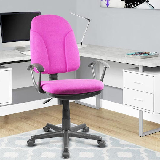 Bakaji Bürostuhl mit Arme Rosa