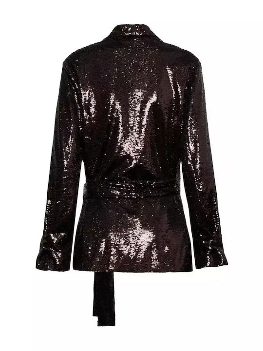 Silvian Heach Women's Blazer Brown with Sequins Silvian Heach Women's Blazer Brown with Sequins