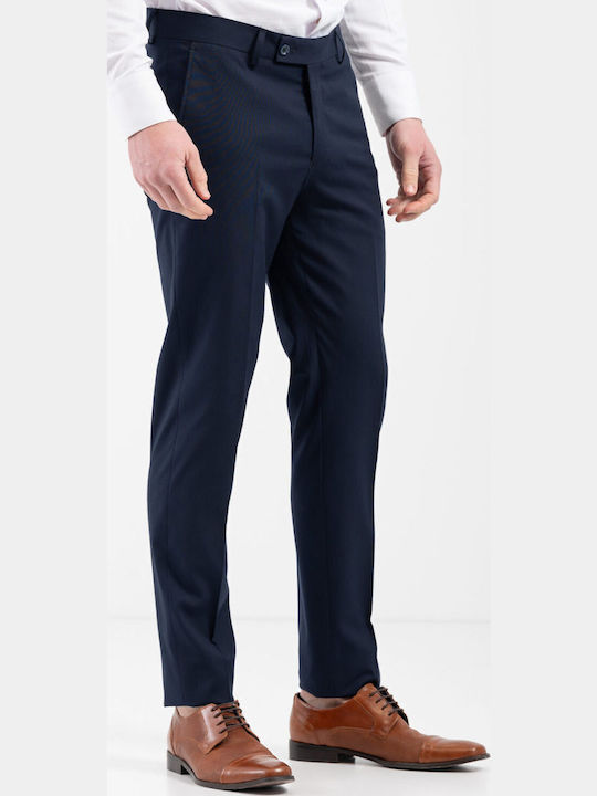 Men's Groom's Suit with Vest Slim Fit Blue 100-25-Rossi