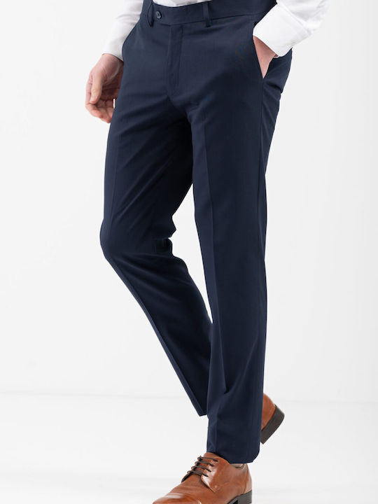 Men's Groom's Suit with Vest Slim Fit Blue 100-25-Rossi
