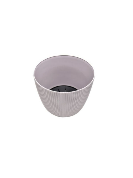 Ghiveci Plastic Γαλάζια cu farfurie 21x21x18.5cm.
