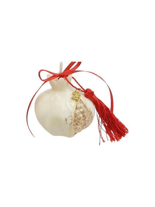 Kalliopi Silver Hanging Lucky Charm Pomegranate made of Wax Polish 2026 7x8cm 1pcs