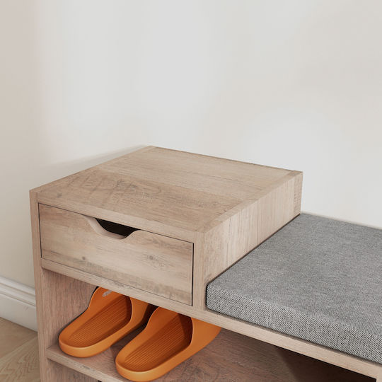 Fabric Shoe Organizer Gray 76.5x30x52cm