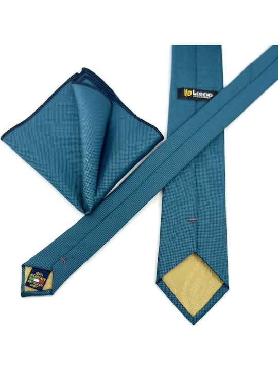 Legend Accessories Männliche Monochrome Krawatte in Hellblau Farbe
