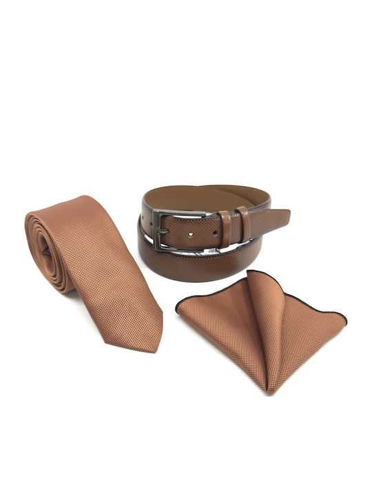 Legend Accessories Ανδρική Γραβάτα Μονόχρωμη σε Καφέ Χρώμα