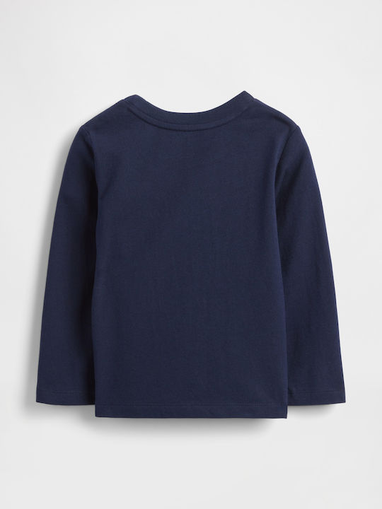 Kinderhemd Langarm Blue Logo