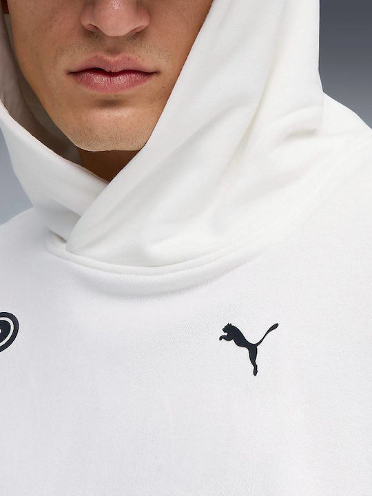 Graphic Sweatshirt with Hood White / Blue