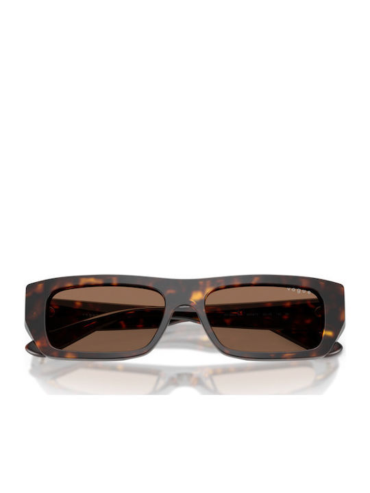 Vogue Unisex Sunglasses with Brown Tartaruga Plastic Frame and Brown Lens 5657SU W65673