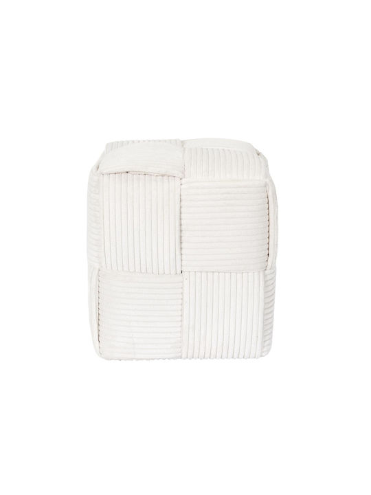 Pouf Hocker Wasserdicht Beige 36x36x38cm
