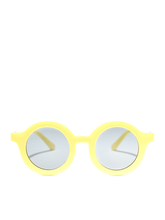 Luvlu Στρογγυλά Παιδικά Γυαλιά Ηλίου με Polarized Φακό Κίτρινα για 2-10 Ετών