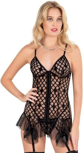 Moongirl Σετ Sexy Babydoll Babydoll & String Μαύρο
