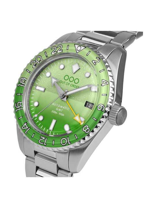 Out Of Order Men's Watch Automatic with Silver Metal Bracelet
