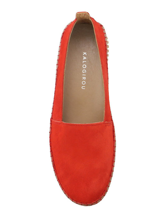 Women's Suede Espadrilles Red