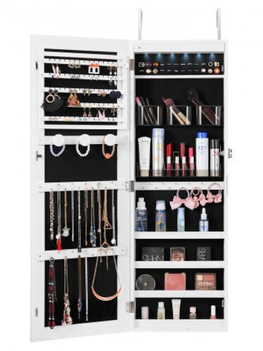 Vevor Wooden Jewellery Wardrobe with White Mirror