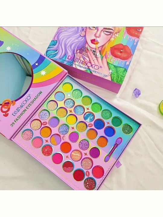 Makeup Set Kevin Coco 39 Pigmented Colors Eyeshadow Lipstick Gloss Eyeliner Blush Rainbow Makeup Set Kevin Coco 39 Pigmented Colors Eyeshadow Lipstick Gloss Eyeliner Blush Rainbow