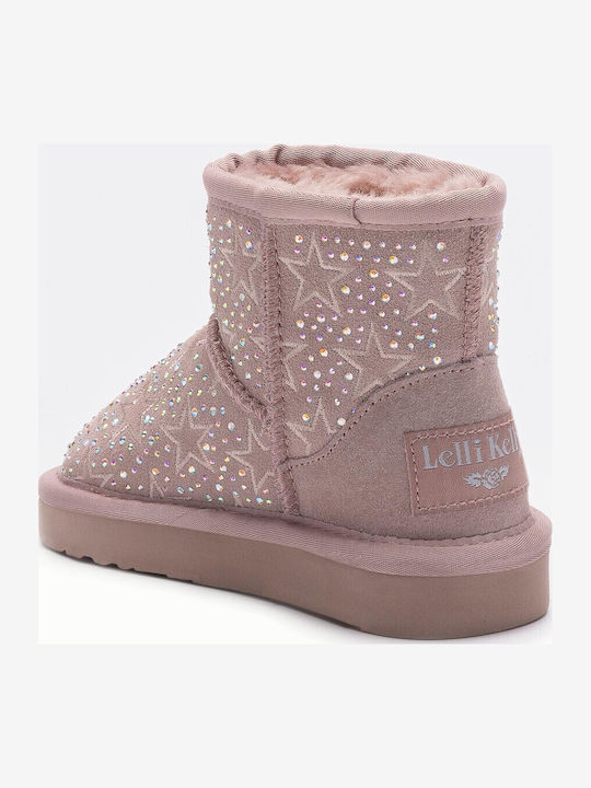 Dajana Cipria Booties Suede Kinderstiefeletten Rosa