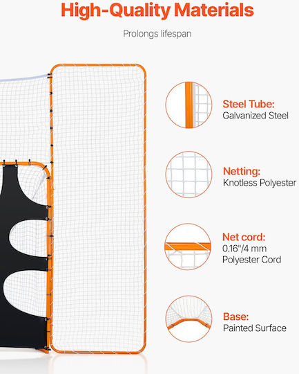 Lacrosse Goal Net Vevor 12x9 Ft 3--1 Rebounder Equipment Target Back Stop