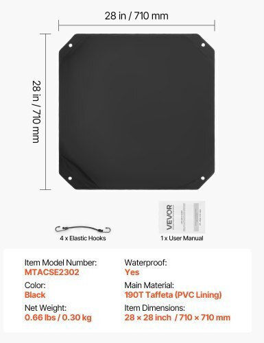 Κάλυμμα Κλιματιστικού Vevor 710 X 710 Mm Πλέγμα Γενικής Χρήσης Εξωτερική Χρήση