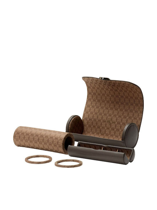 Wolf Earth Triple Watch Roll Coffee