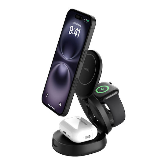 Belkin Ασύρματος Φορτιστής Qi2 15W Μαύρος (Boost Charge)